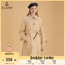 ELAND Clothing Romance Spring Autumn Style Temperament Casual High-end Sweet and Elegant Foreign Air Thin in the middle of a windsuit jacket woman
