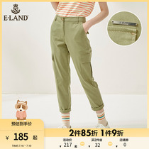 ELAND clothes romance Summer style Korean version sweet and merino wind small sub-work pants big pocket casual pants women