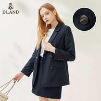 ELAND clothes love spring and autumn senior sense professional temperament black suit jacket ins tide thin suit Lady