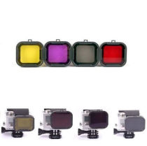 Action camera for gopro4 hero3 Red yellow purple lens protection Diving goggles Ski filters