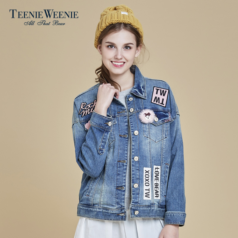 TeenieWeenie小熊2016冬季新品女装牛仔外套TTJE64T57A产品展示图5