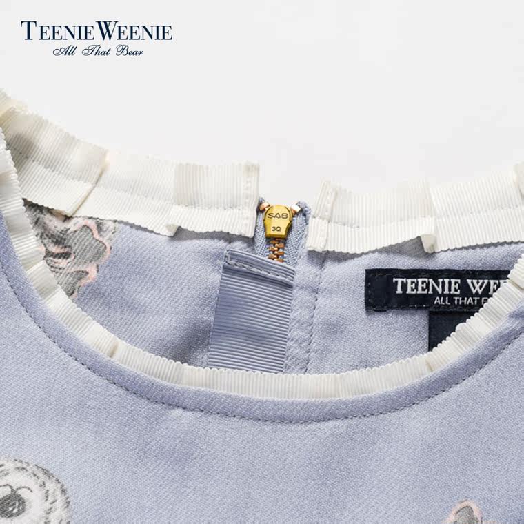 Teenie Weenie小熊2015专柜正品女装时尚图案连衣裙TTOW54T02B