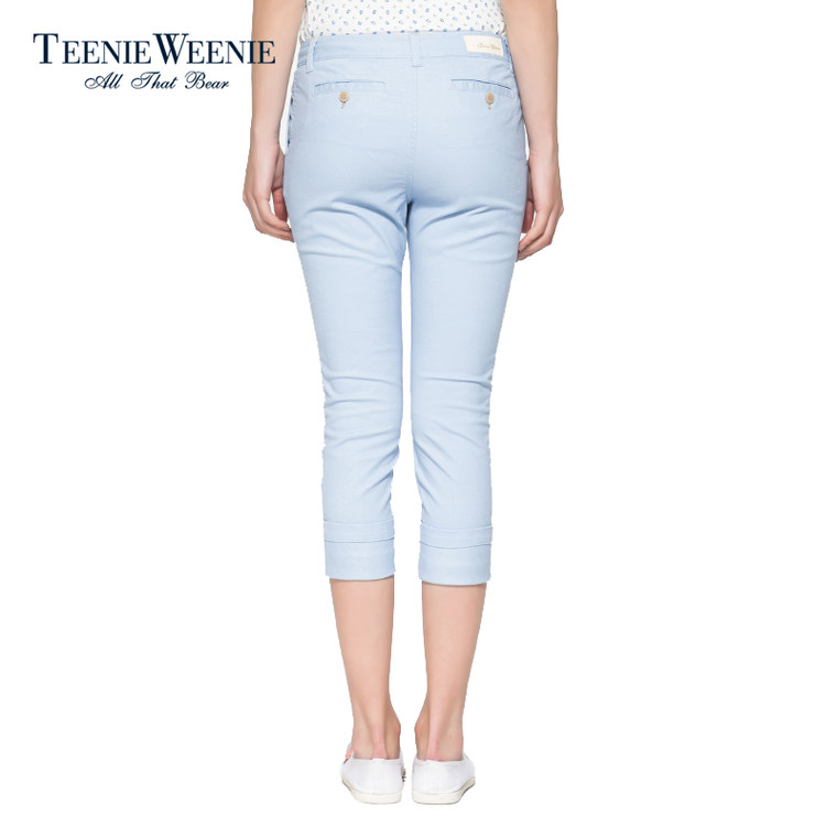 聚Teenie Weenie小熊2015专柜正品女装纯色九分休闲裤TTTC52622K