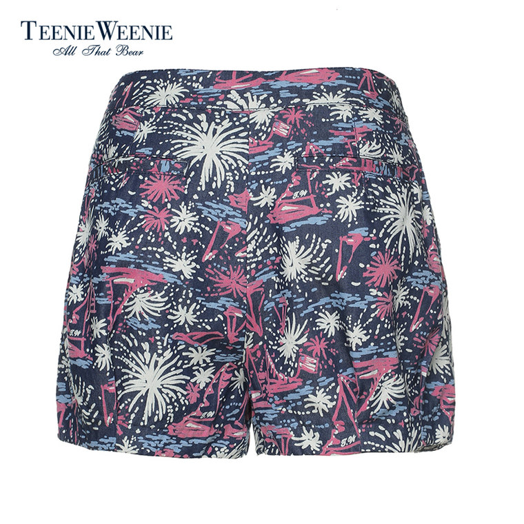 Teenie Weenie小熊2015专柜正品时尚经典印花短裤TTTH52663B