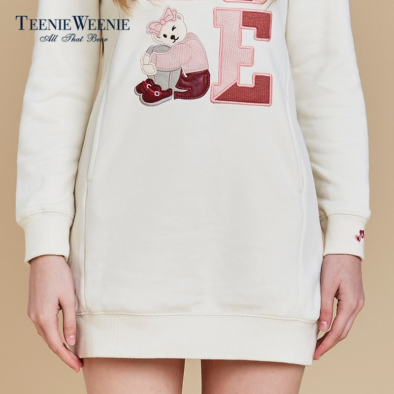 Teenie Weenie小熊2016冬季专柜新品女装长款卫衣TTMW64T01K产品展示图3