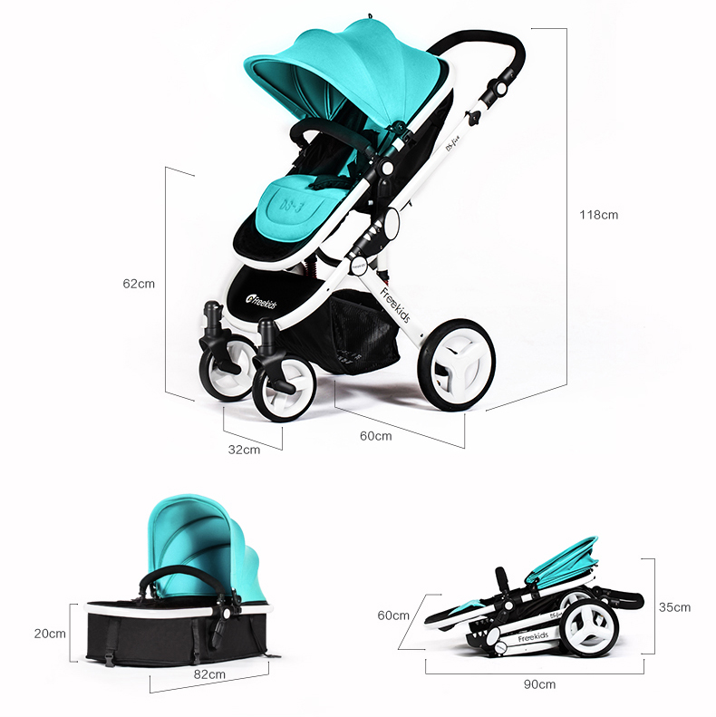 freekids高景观夏季婴儿推车轻便避震可躺坐儿童手推车欧洲婴儿车
