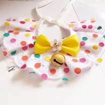 Kitty Puppy Saliva Towel Pet Purse Surround collar Puppet British Short Teddy Kirkie Cute wave point Necklace Ornaments