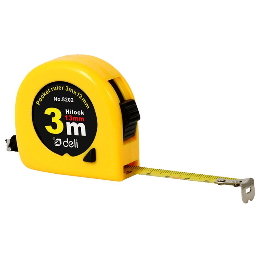 得力8202钢卷尺3米钢卷尺拉尺测量尺3m卷尺办公用品文具用品