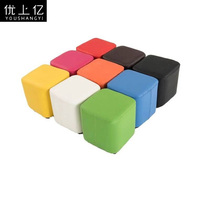 Office sofa Office sofa Office chair small stool Leather stool Black Xipi leather small pier