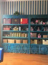 Solid wood European-style display cabinet Cosmetics cabinet product cabinet Beauty salon showcase retro skin care product showcase Mask counter