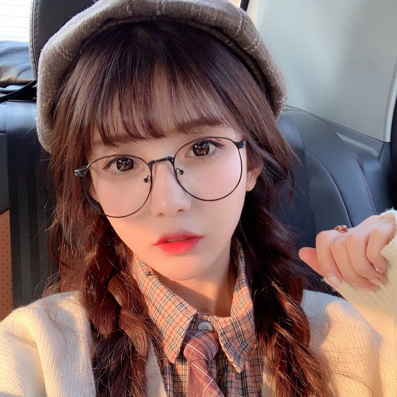 雷一萌同款眼镜框韩版潮复古原宿风ulzzang圆框ins超火网红眼镜架