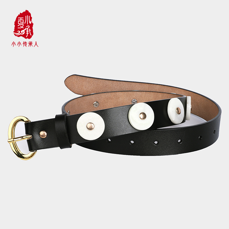 Belt Moting children's Hanfu boys girls baby accessories round neck robe ancient Chinese style with jade leather belt