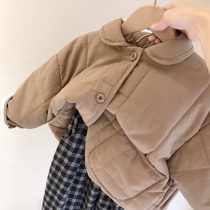 Korean childrens clothing children cotton cotton padded clothes 1 boys and girls thin cotton padded clothes 2-3-4 year old baby coat thin cotton padded jacket