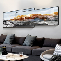 Back with the mountain horizontal version of the atmosphere living room decoration painting light luxury large wall painting high-end sofa background wall hanging painting