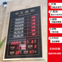 Customized hotel price tag price list hotel room price tag LED electronic display todays price list inn