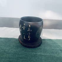 Jianshui purple pottery cup Chinese carved handmade tea cup retro style kung fu Juxiang Puer Cup Master Cup ml below