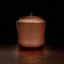 Jianshui purple pottery tea cans retro style pure manual storage dual-purpose red small tea cans pottery Chinese tea sets