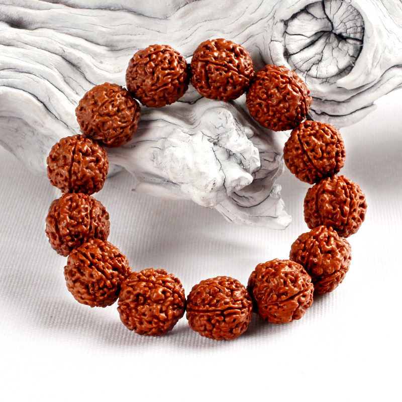 正良居 尼泊尔原籽麒麟纹大金刚菩提子爆肉藏式佛珠手串手链男女