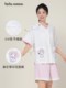 여성을위한 Tutuanna 잠옷 여름 홈 옷 니트 멜로디 인쇄 짧은팔 탑 및 반바지 2 피스 세트 여성을위한 Tutuanna 잠옷 여름 홈 옷 니트 멜로디 인쇄 짧은팔 탑 및 반바지 2 피스 세트