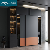 Diploide-style light and luxurious sliding door wardrobe modern minimalist home bedroom cupboard lockers Trip Doors Big Closet