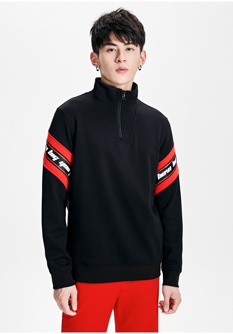 【聚】trendiano宽松字母高领套头卫衣3gc304927p_5折现价349元