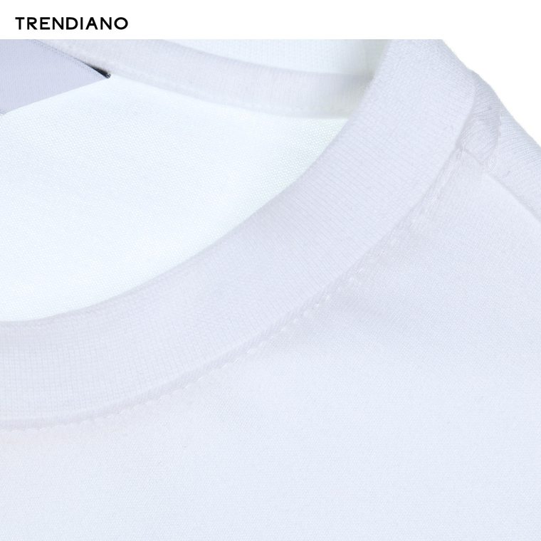 TRENDIANO新2015男装夏装潮棉质珠片骷髅头圆领短袖T恤315202318P