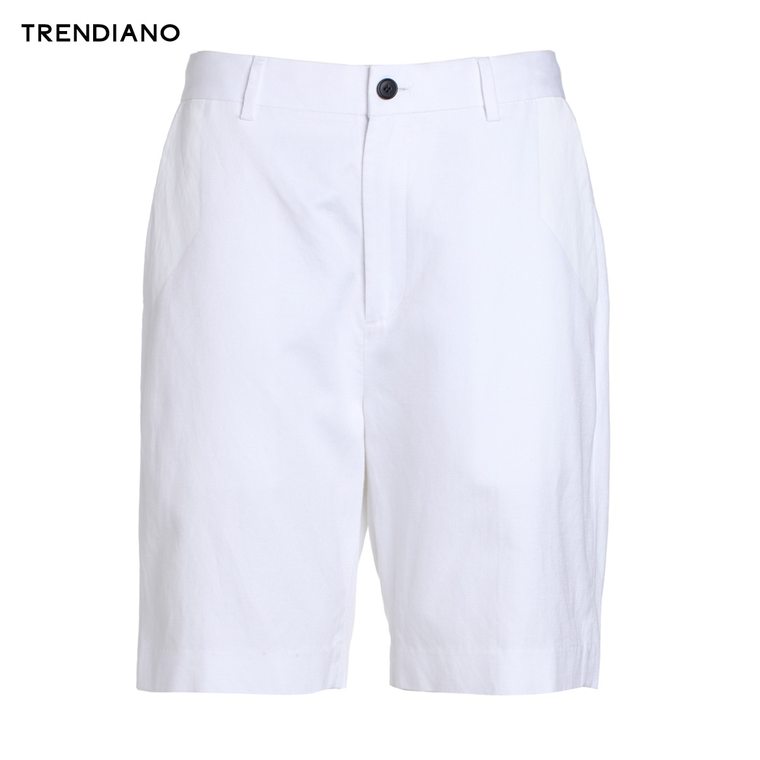 【多件多折】TRENDIANO棉麻直筒中腰休闲短裤3152061390