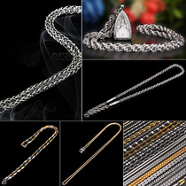 Thai Craft Baccarat Pavilion Stainless Steel Necklace Chain Dish Sweater Chain Necklace