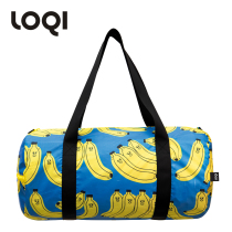 LOQI Illustrator Travel Bag Fun Design Fitness Bag Trend Light Big Bag Skew Satchel Shoulder Handbag Foldable