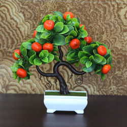 New Year's orange simulation indoor green tree fruit welcome pine small ornament flower pieces potted plastic fake flower bonsai to celebrate the New Year