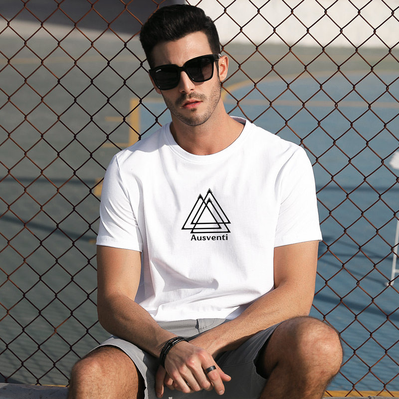 short sleeve men's fashion brand summer loose clothes men's trend half sleeve t-shirt pure cotton t-shirt top bottoming shirt men's wear