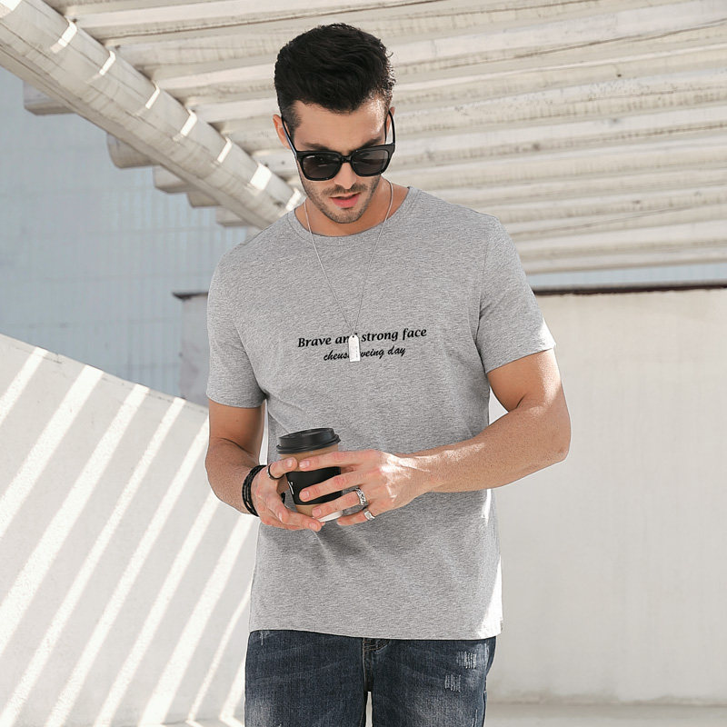 short sleeve men's fashion brand summer loose clothes men's trend half sleeve t-shirt pure cotton t-shirt top bottoming shirt men's wear