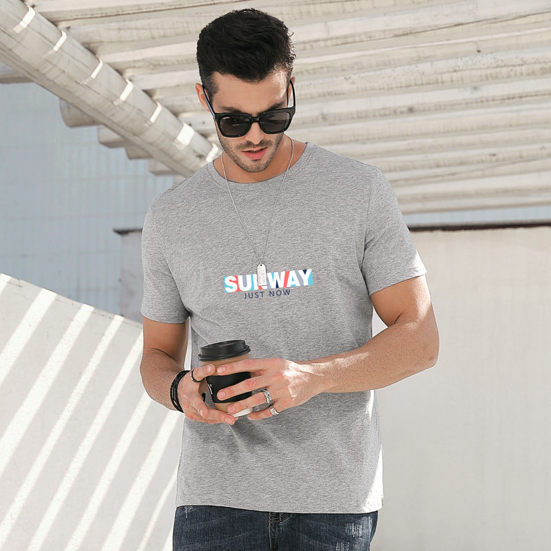 short sleeve men's fashion brand summer loose clothes men's trend half sleeve t-shirt pure cotton t-shirt top bottoming shirt men's wear