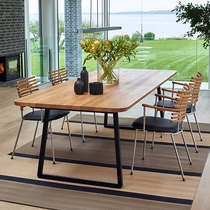 American dining table desk solid wood desktop computer desk simple home strip student writing table bedroom desk