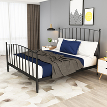 Designer Nordic iron bed simple light luxury modern iron bed master bed childrens single bed double iron frame bed