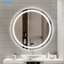 Smart bathroom mirror Round mirror Touch screen with LED light anti-fog bathroom bathroom mirror Wall-mounted can be customized
