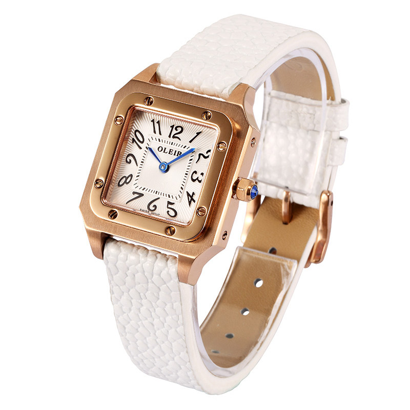 欧雷亚方型女士手表钻石镶钻水钻手表女时尚潮流新款白领腕表小巧