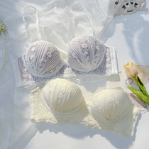 Latex underwear women gather without steel rims small bra collection anti-sagging summer adjustment girl bra set