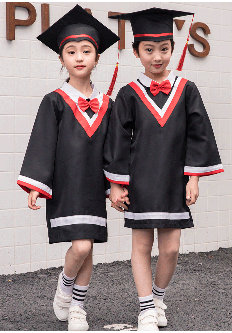 幼儿园学士服毕业照服装小博士帽毕业袍小学生毕业礼服儿童博士服