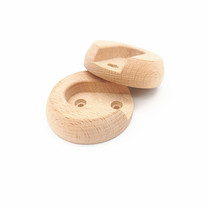 Wardrobe hanging rod Solid wood clothing bracket Wooden flange seat Beech clothing pole clothing bracket can be customized in bulk