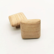 Cabinet single hole wood wood mushroom Solid wood cabinet handle Cabinet door Square drawer Wardrobe handle Small handle