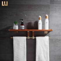 Towel rack with Rod Nordic light luxury bath towel rack wall-mounted bathroom tissue rack tripod toilet rack set