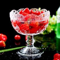 European high-grade household lead-free crystal glass high foot fruit plate dried fruit bowl fruit bowl melon seeds snack pastry plate