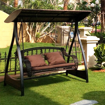 Outdoor hanging basket wicker chair outdoor swing chair courtyard balcony home lazy rocking chair wattle chair casual coffee swing