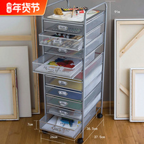 Yinghua wire mesh paper document storage rack sewing cabinet large drawer type cart movable office sorting rack