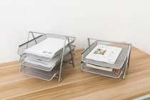 Iron Mesh Multilayer File Rack A4 Information Network Disc Magazine Frame Metal Mesh Office Desktop Containing Finishing Shelve