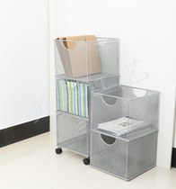 Iron art A4 File box containing basket multilayer metal can superimpose A3 archive finishing home debris toy finishing rack