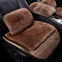 New Winter real wool car cushion car cushion leather wool integrated sheep cut single piece three-piece warm seat cushion