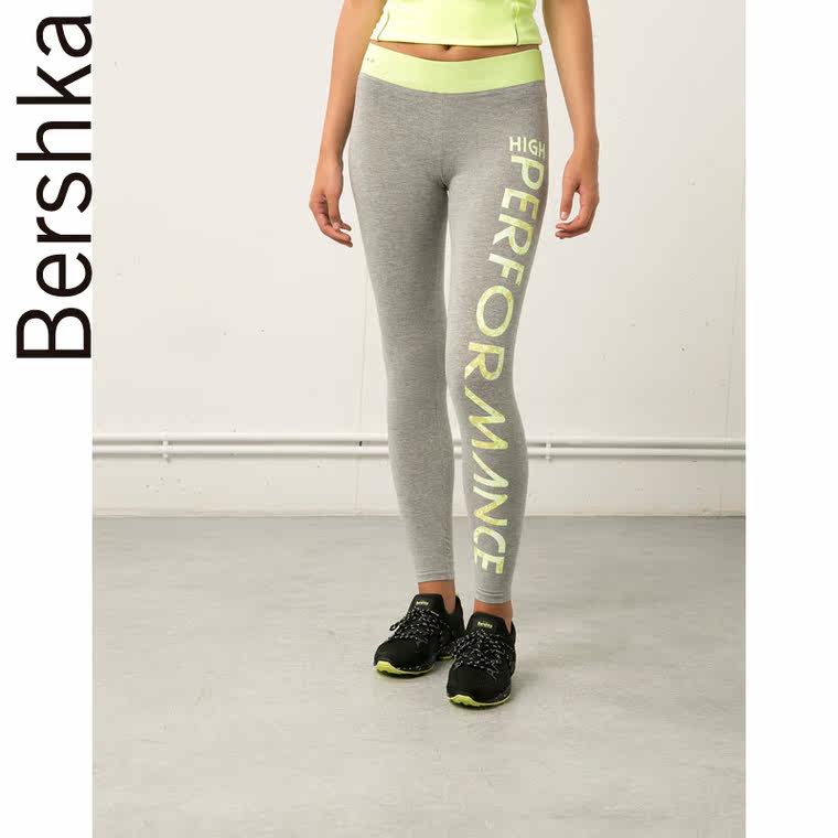 Bershka Bershka 'High Performance'印花运动款铅笔裤 05127987