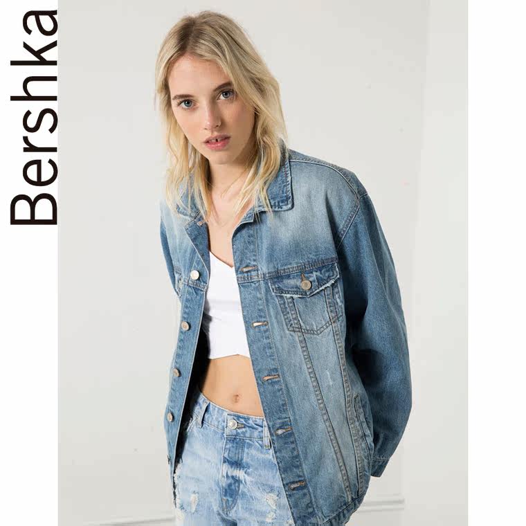 Bershka Bershka 加大版牛仔夹克 01183074